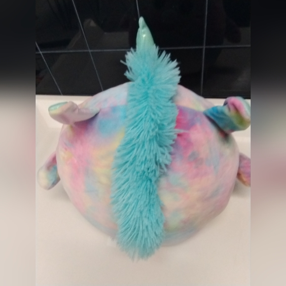 Hug Fun Tie dye unicorn Pegasus pony round squishy plush stuffed animal fairy co - Picture 5 of 14